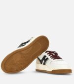 HOGAN Sneakers H630 bianco-nero-bordeaux - immagine 4