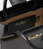 Saint Barth Borsa a mano MINI in pelle nera/bianca - immagine 4
