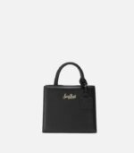 Saint Barth Borsa a mano MINI in pelle nera/bianca