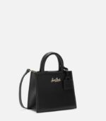 Saint Barth Borsa a mano MINI in pelle nera/bianca - immagine 3