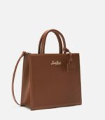 Saint Barth Borsa a mano MIDI in pelle marrone/nera - immagine 4