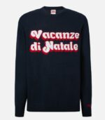 Saint Barth maglia blu lana "VACANZE DI NATALE" - immagine 2
