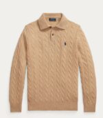 Polo ralph lauren maglia polo in lana e cashmere a trecce - immagine 2