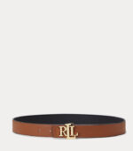 Cintura double-face 2,5 cm martellata con logo Ralph Lauren - immagine 2