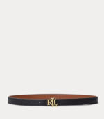 Cintura sottile double-face 1,9 cm con logo Ralph Lauren