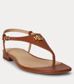 Sandali Everley in pelle tratteggiata Lauren Ralph Lauren