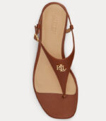 Sandali Everley in pelle tratteggiata Lauren Ralph Lauren - immagine 4