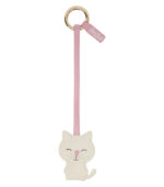 Bag Charm gatto in pelle bianca Saint Barth