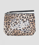 Pochette ALINE in scuba con stampa leopardata Saint Barth