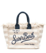Borsa VANITY regular in canvas a righe Saint Barth