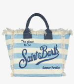 Borsa VANITY regular in canvas a righe Saint Barth - immagine 2