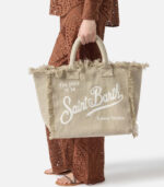 Borsa VANITY regular 100% lino tinta unita Saint Barth - immagine 5