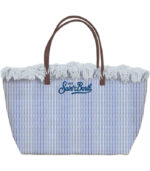 Borsa City regular in canvas con frange Saint Barth - immagine 12