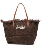 Borsa City regular in canvas con frange Saint Barth - immagine 3