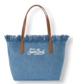 Borsa City MID in canvas con frange Saint Barth