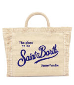Borsa Colette effetto paglia con logo ricamato Saint Barth - immagine 7