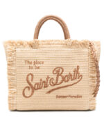 Borsa Colette effetto paglia con logo ricamato Saint Barth