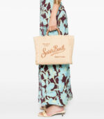 Borsa Colette effetto paglia con logo ricamato Saint Barth - immagine 5