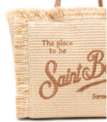 Borsa Colette effetto paglia con logo ricamato Saint Barth - immagine 3