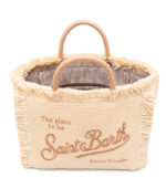 Borsa Colette effetto paglia con logo ricamato Saint Barth - immagine 2