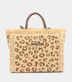 Borsa Colette LEOPARD in tessuto effetto paglia Saint Barth - immagine 6