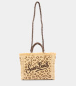 Borsa Colette LEOPARD in tessuto effetto paglia Saint Barth - immagine 4