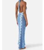 Abito lungo Tony in tessuto raschel degradé azzurro Saint Barth - immagine 3