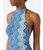 Abito lungo Tony in tessuto raschel degradé azzurro Saint Barth - immagine 2