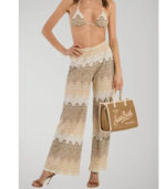 Pantaloni a gamba larga Amalia in maglia raschel Saint Barth - immagine 3