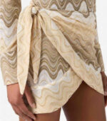 Gonna pareo Angie in raschel degradé beige Saint Barth - immagine 2