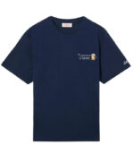 T-shirt Portofino blu con ricamo Mi Piacciono Le Bionde Saint Barth