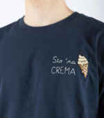 T-shirt Portofino in jersey di cotone classic fit con ricamo Sto 'na crema Saint Barth - immagine 3