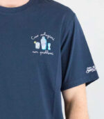 T-shirt Portofino blu con ricamo Creo Soluzioni Non Problemi Saint Barth - immagine 2