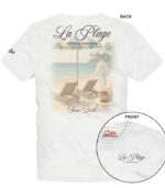 T-Shirt Mc2 Saint Barth Stampa/Ricamo Fronte E Retro La Plage