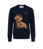 Saint Barth Maglia Girocollo Misto Lana "Country Dog "
